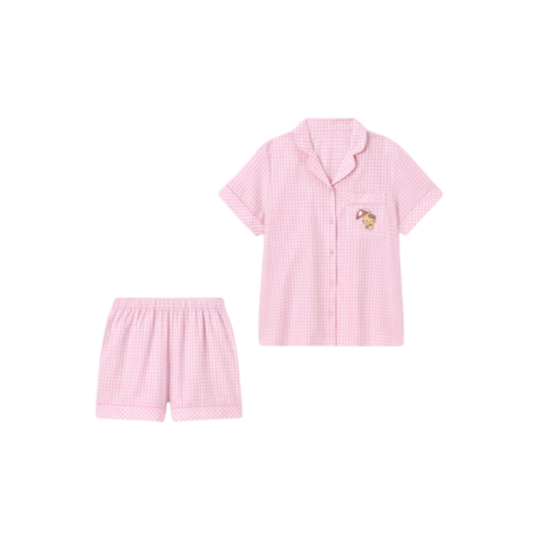 GU Pajamas Sanrio Characters (Short-Sleeved Shirt & Shorts)