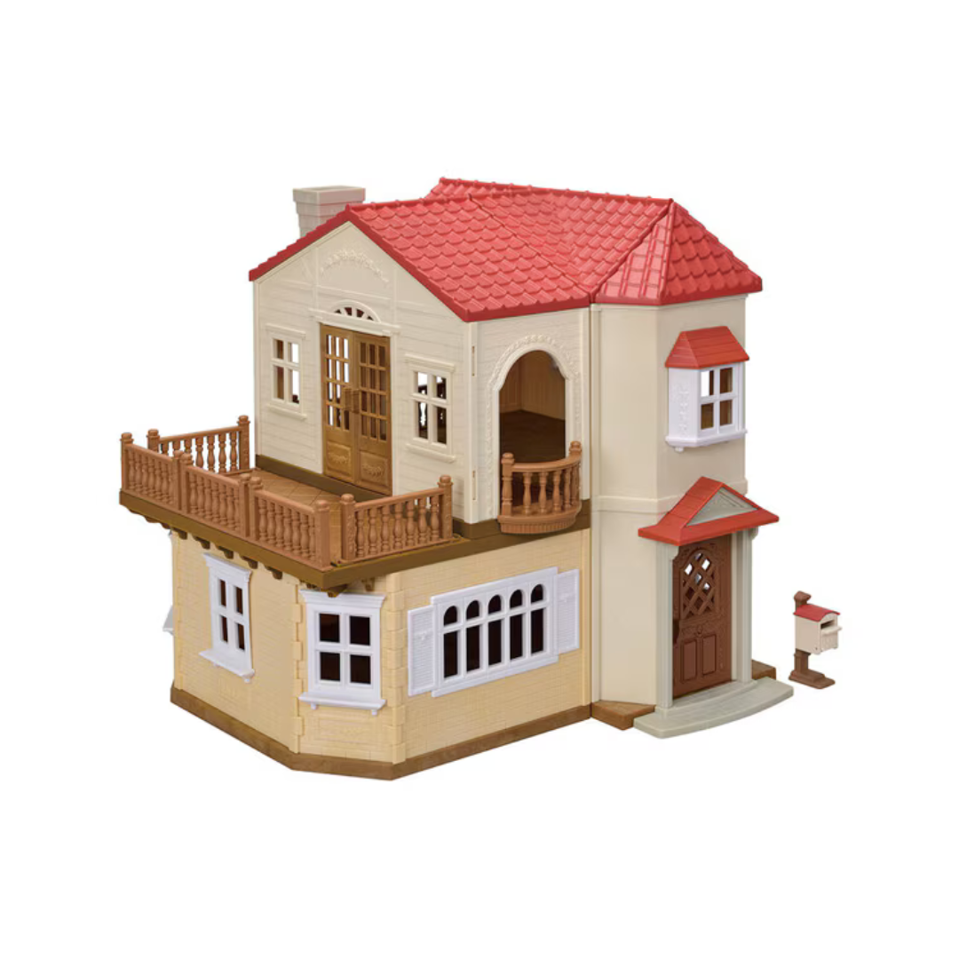 Sylvanian Families Big House with a Red Roof - The Attic is a Secret Room